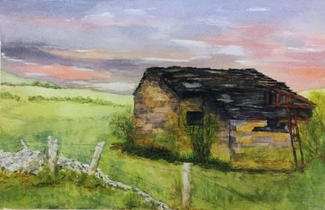 CD, derelict barn, Yorkshire Dales, mixed media.jpg